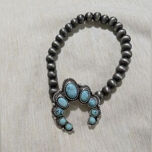 Vintage Silver and Turquoise Bracelet